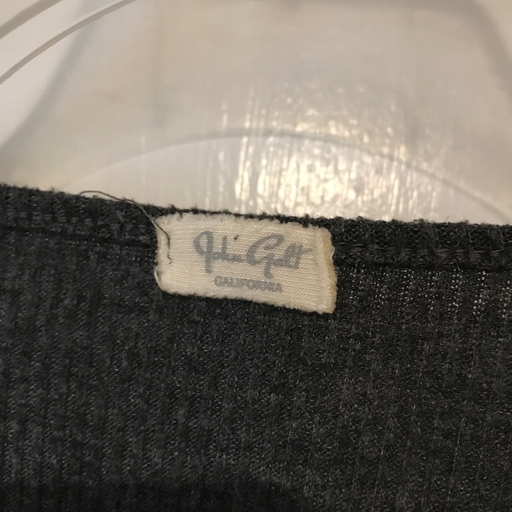brandy melville ribbed cropped lace up long sleeve - Picture 4 of 4